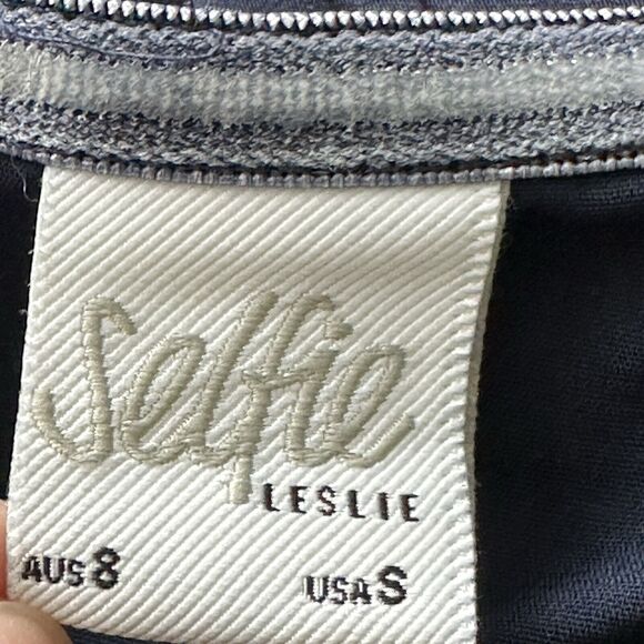 Selfie Leslie Linka off shoulder tie back coquette blue 8 - Picture 4 of 13